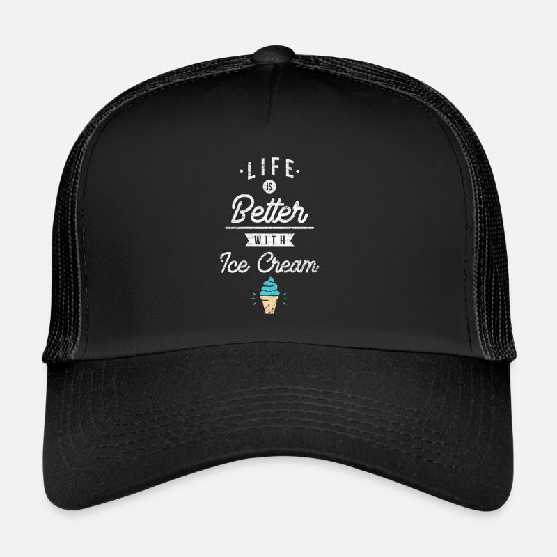 La vie est meilleure avec un ami de vacances d'été de crème glacée Casquette trucker 