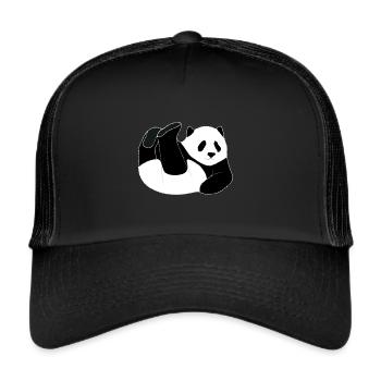 Funny Panda ! Big Panda Animal Cute Poison - Casquette trucker  - noir/noir - Devant