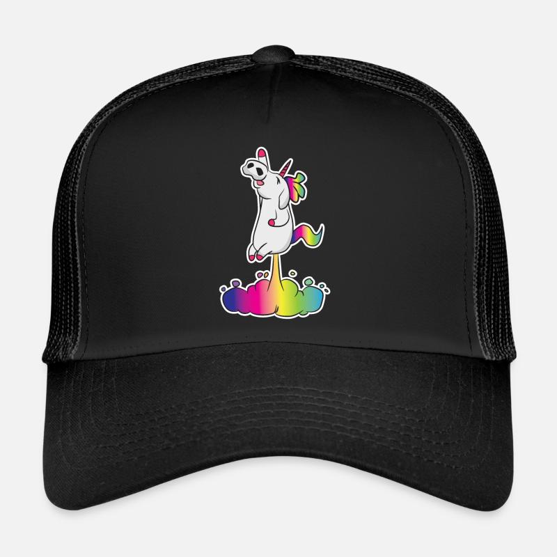 Super Einhorn - Trucker Cap - Schwarz/Schwarz