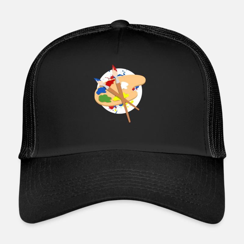 Art palette paint brush paint gift idea Trucker Cap