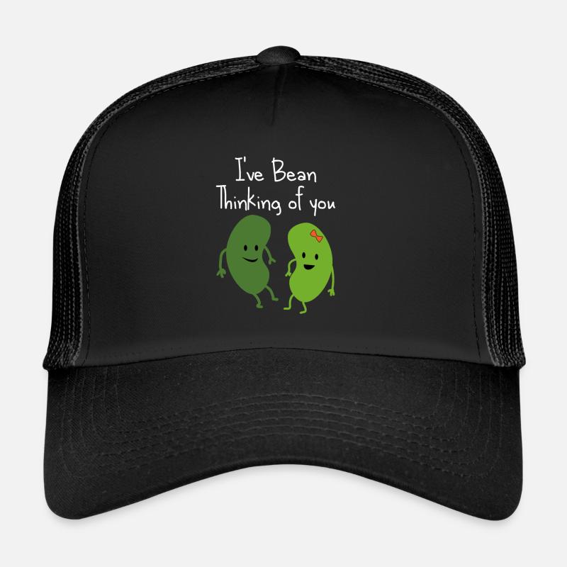 Freundschaft Bohne Gedanken Beziehung Idee - Trucker Cap - Schwarz/Schwarz