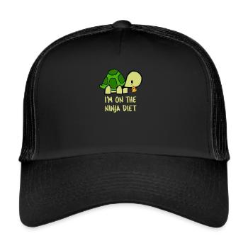 Turtles Ninja Diet I Pizza Diet - Trucker Cap - black/black - Front