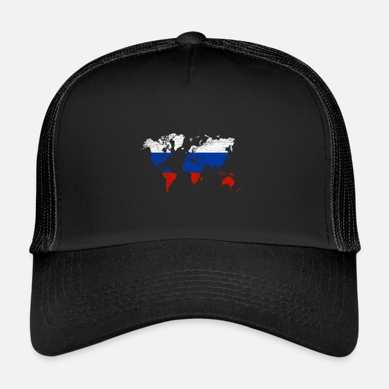 Carte du monde Russie Casquette trucker 