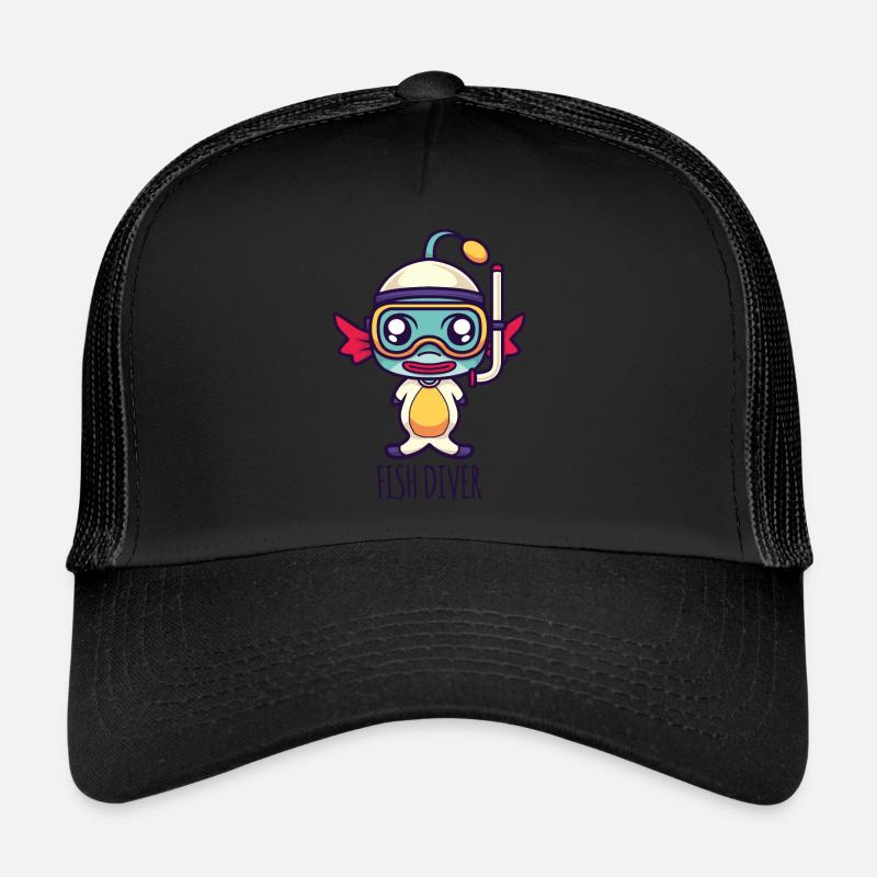 Fish Diver Trucker Cap