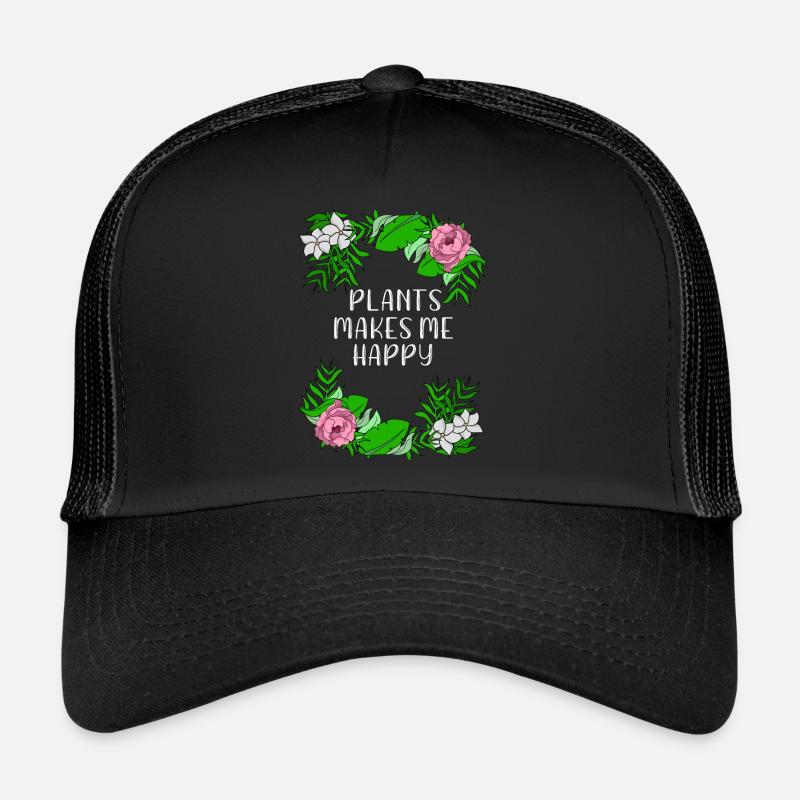 Idée de cadeau fleuriste rose - Casquette trucker  - noir/noir