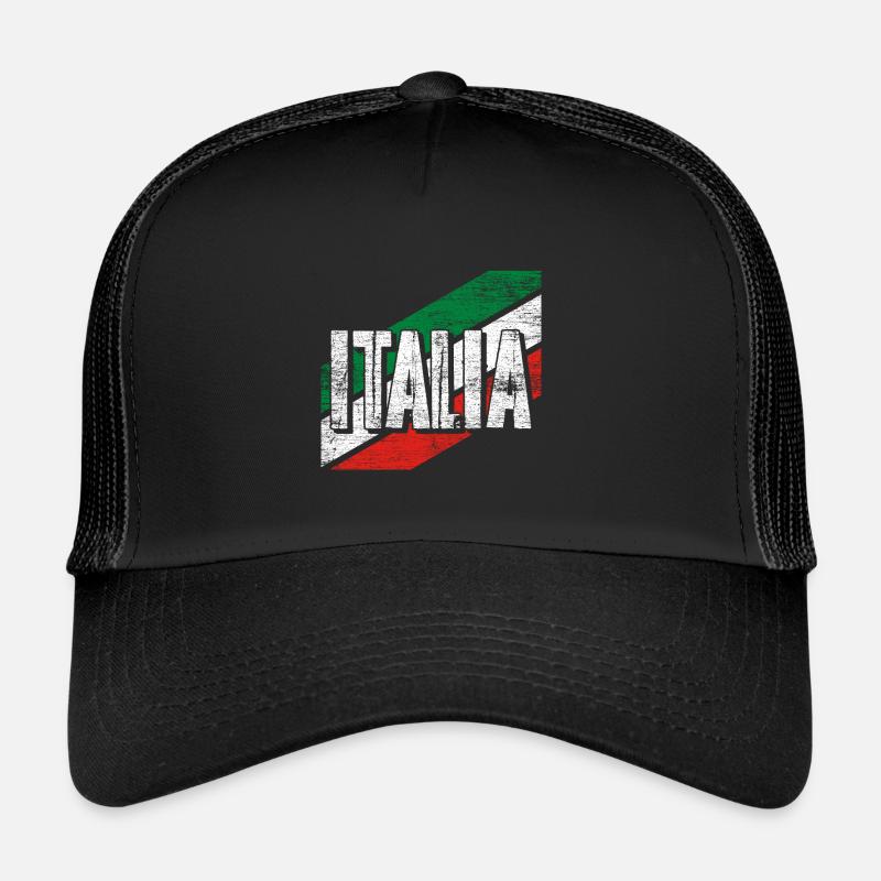 Italien - Trucker Cap - Schwarz/Schwarz