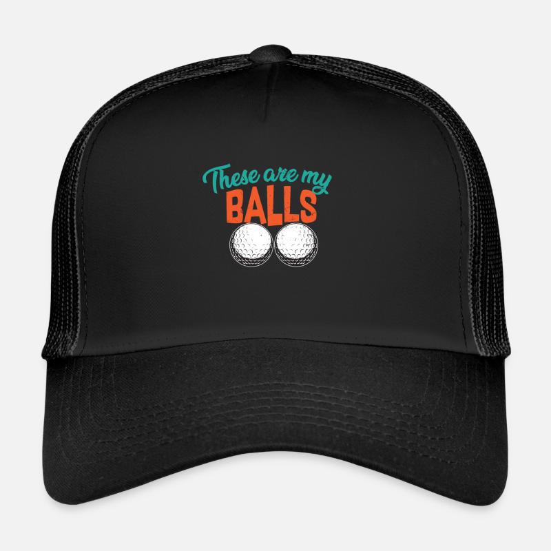 balle de golf - Casquette trucker  - noir/noir