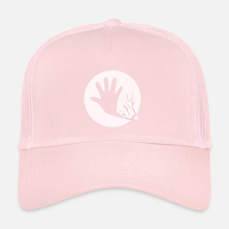 Bunny Rabbit Shadow Hand Easter Gift Idea Trucker Cap