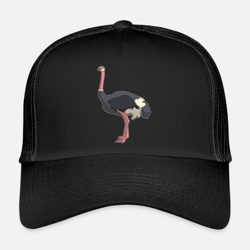 Idée cadeau bande dessinée autruche emu oiseau Nandu Casquette trucker 