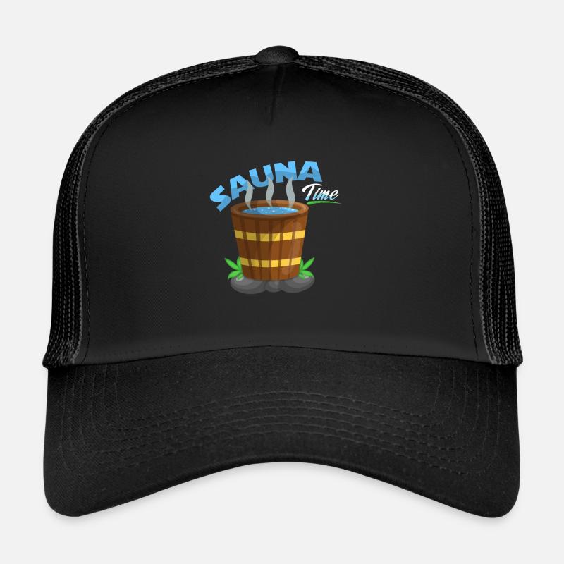 Sauna Gesundheit - Trucker Cap - Schwarz/Schwarz