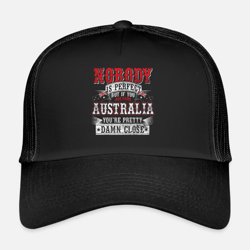Australien - Trucker Cap - Schwarz/Schwarz