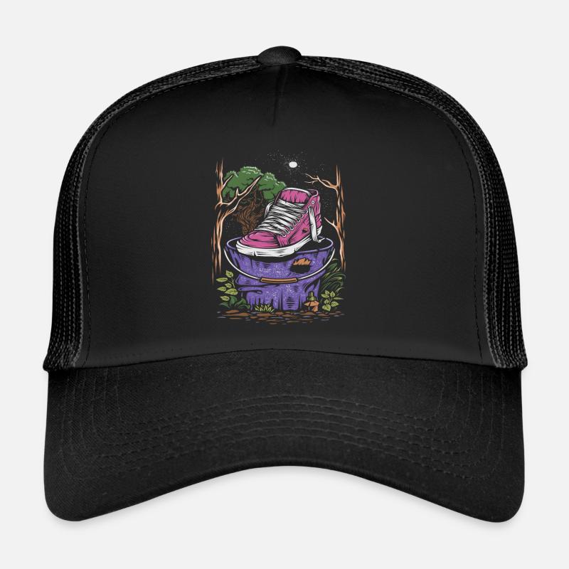 Chaussures - Casquette trucker  - noir/noir