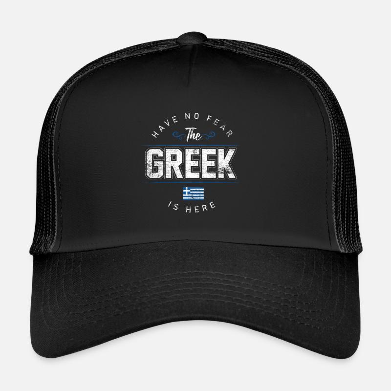 Griechenland - Trucker Cap - Schwarz/Schwarz