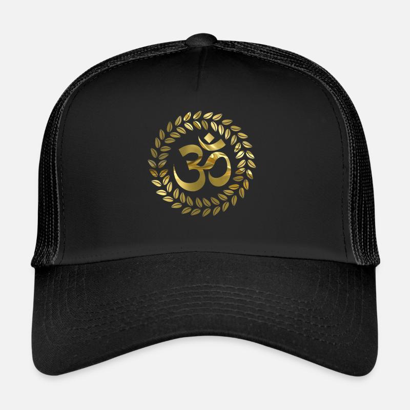OM - Casquette trucker  - noir/noir