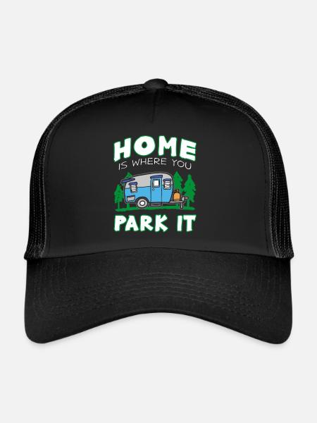 Wohnwagen - Trucker Cap - Schwarz/Schwarz