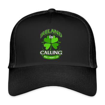Irlande - Casquette trucker  - noir/noir - Devant