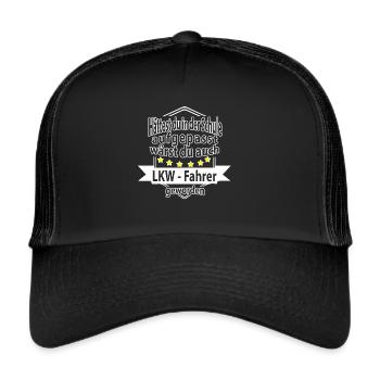 LKW Fahrer LKW Fahrer Spruch spruch - Trucker Cap - Schwarz/Schwarz - Vorne