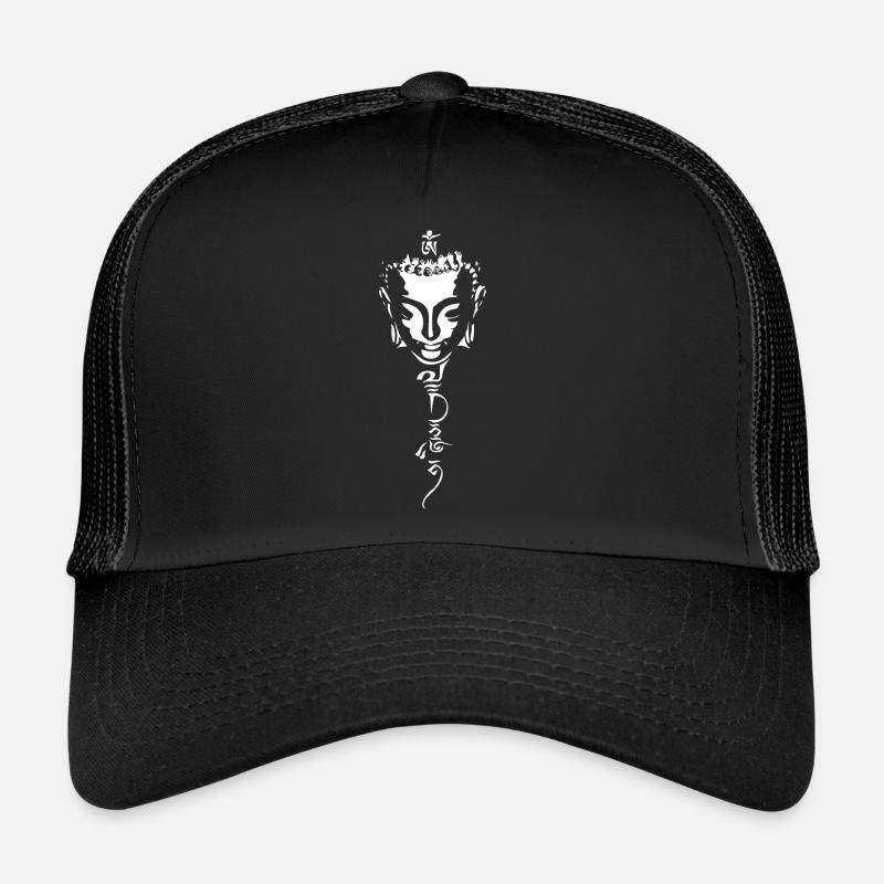 bouddhisme - Casquette trucker  - noir/noir