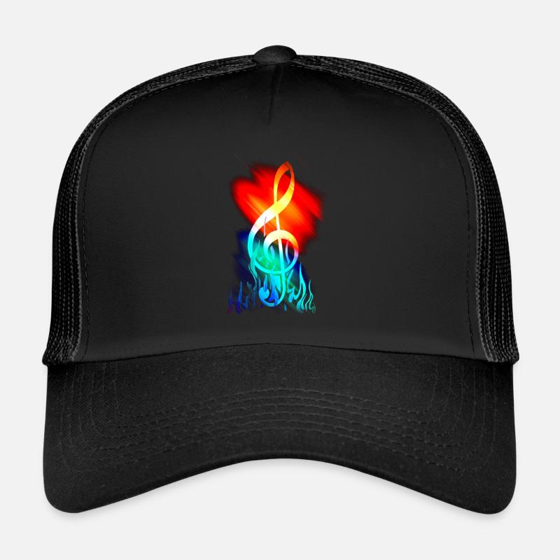 Composition de musique de Clef couleurs colorées Casquette trucker 