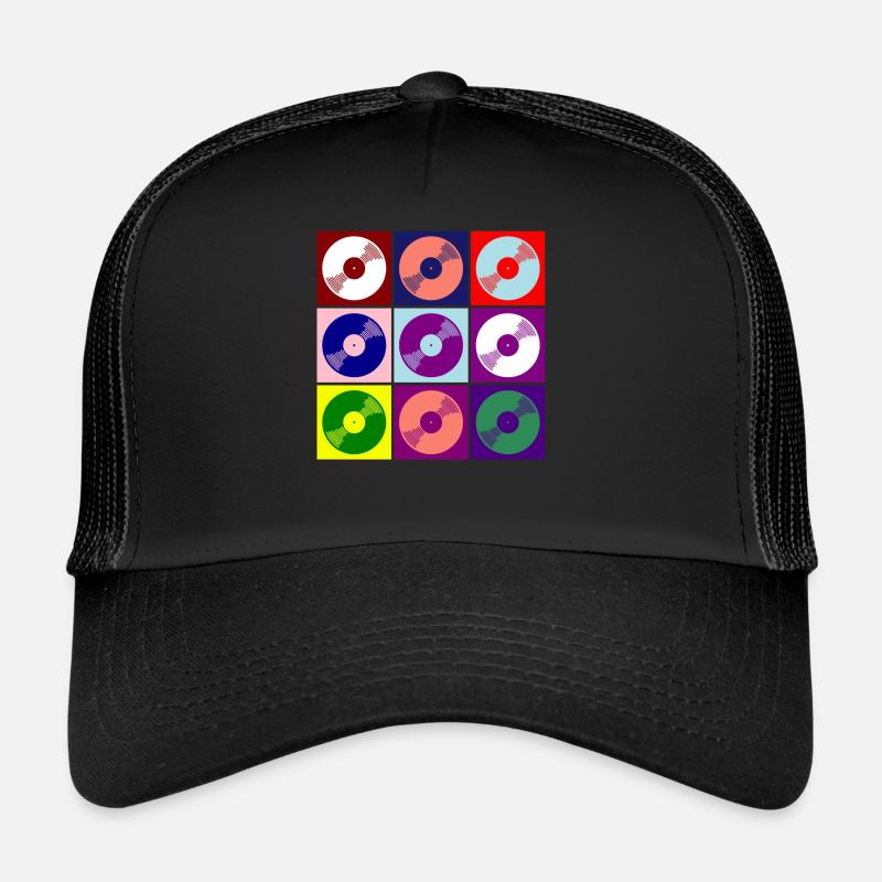 Vinyl - Trucker Cap - Schwarz/Schwarz