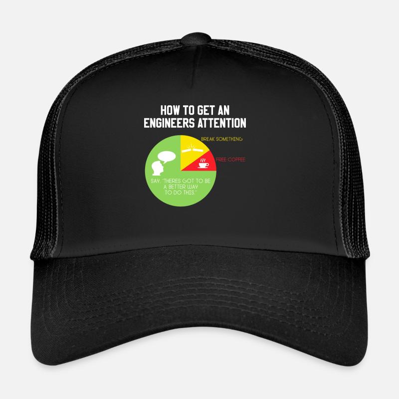 Ingenieur - Trucker Cap - Schwarz/Schwarz