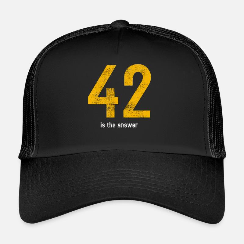 42 ist die Antwort - Trucker Cap - Schwarz/Schwarz