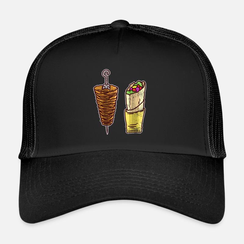 Doner kebab restaurant nourriture cadeau Casquette trucker 