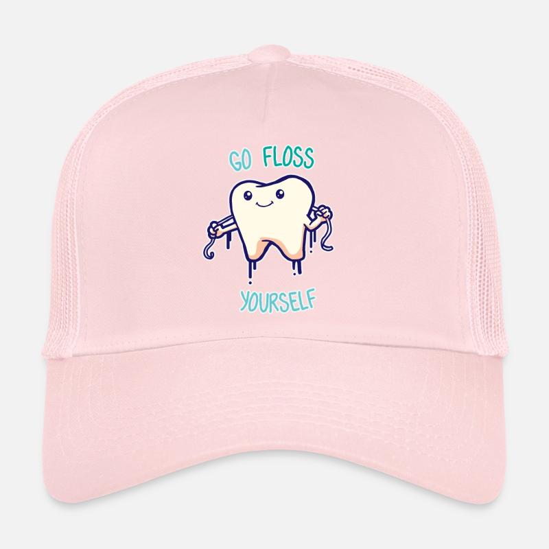 Tooth dentist flossing Trucker Cap