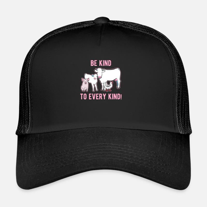 Be nice to animals - Trucker Cap - black/black