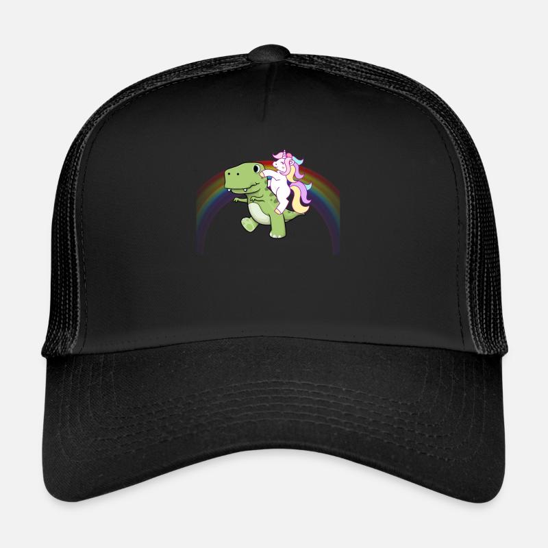 Cute Licorne équitation bébé T Rex Rainbow Casquette trucker 