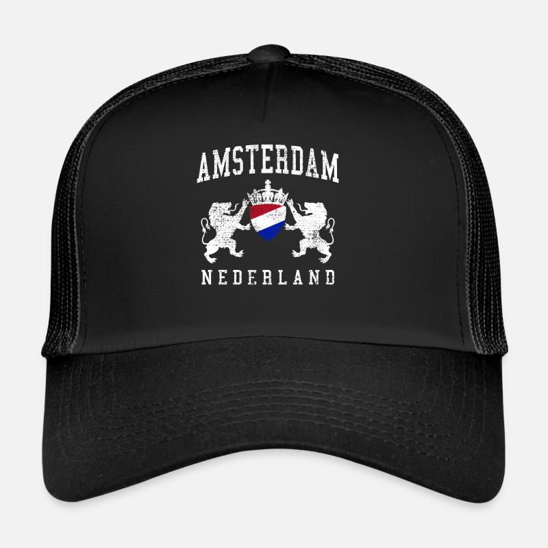 Amsterdam - Trucker Cap - Schwarz/Schwarz