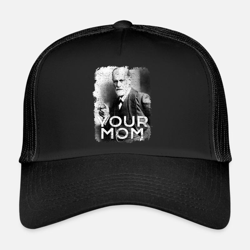 Sigmund Freud Deine Mutter - Trucker Cap - Schwarz/Schwarz