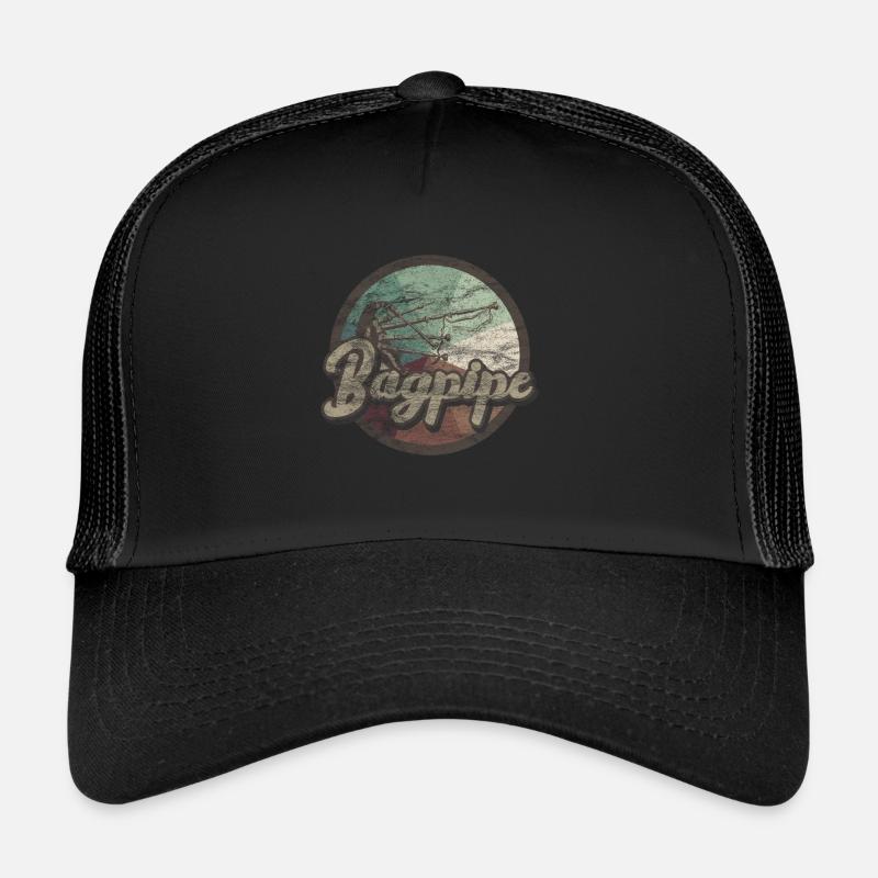 Dudelsack Schottland Musik Instrument Geschenk - Trucker Cap - Schwarz/Schwarz