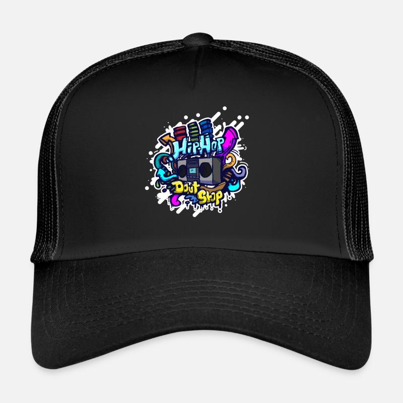 Hip Hop classic ghettoblaster graffiti Trucker Cap