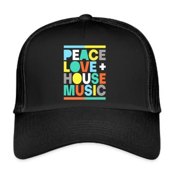 HOUSE MUSIC SHIRT - Trucker Cap - black/black - Front