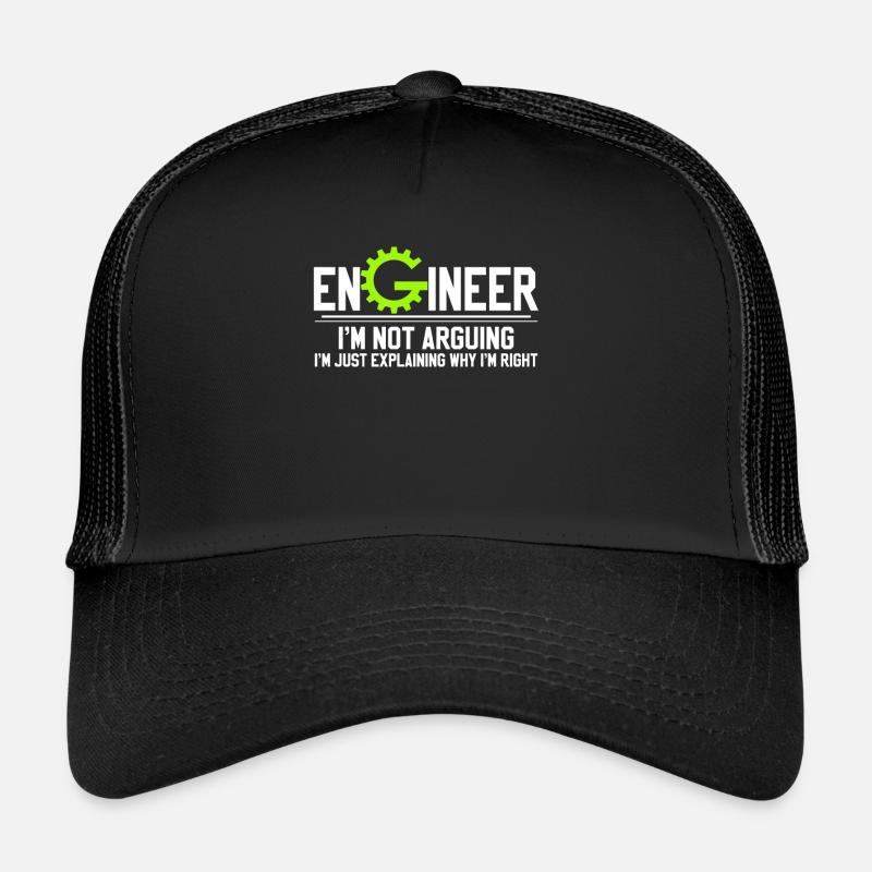 Zahnrad Ingenieur - Trucker Cap - Schwarz/Schwarz