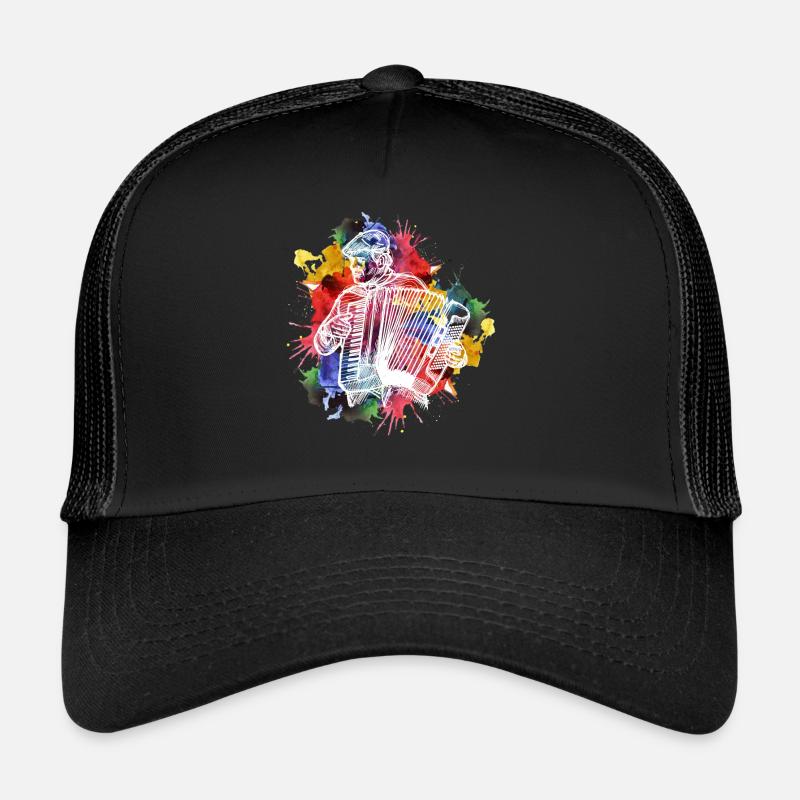 accordéon - Casquette trucker  - noir/noir