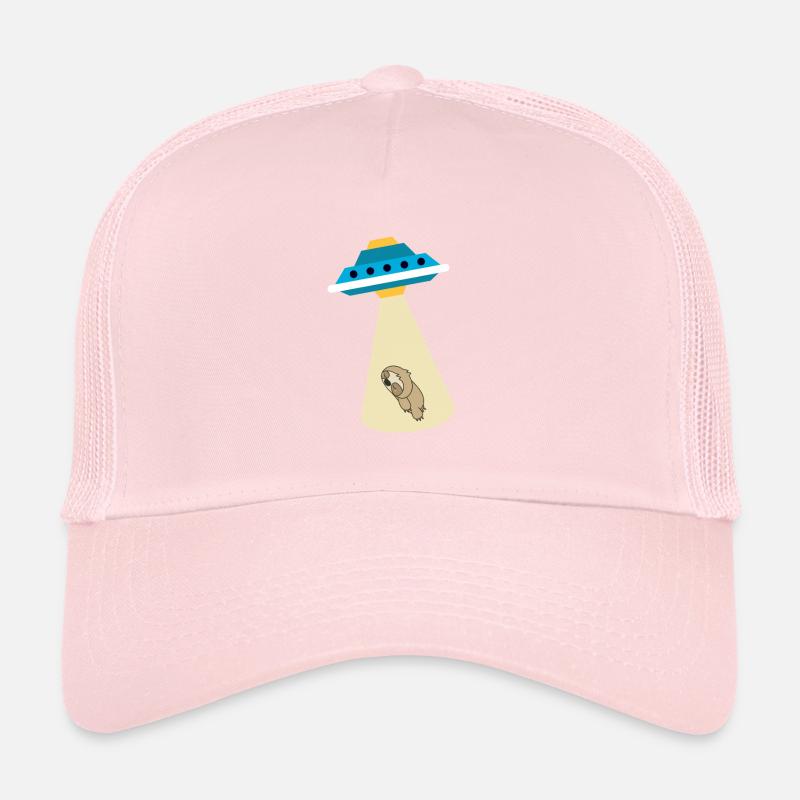 Alien Baby Sloth UFO Abduction Cute Trucker Cap