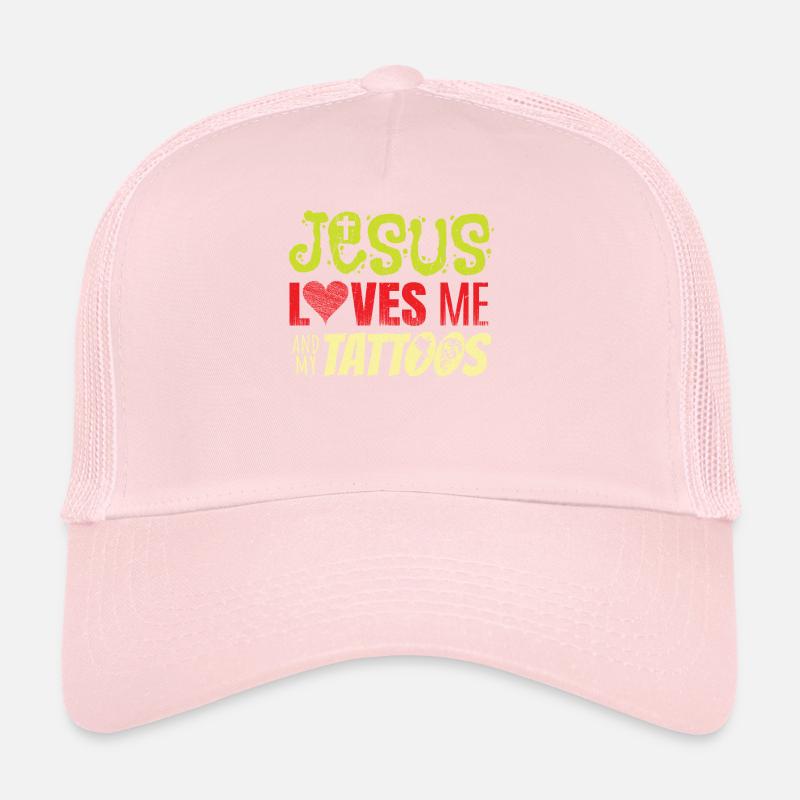 Jésus m'aime et aime mes tatouages Casquette trucker 