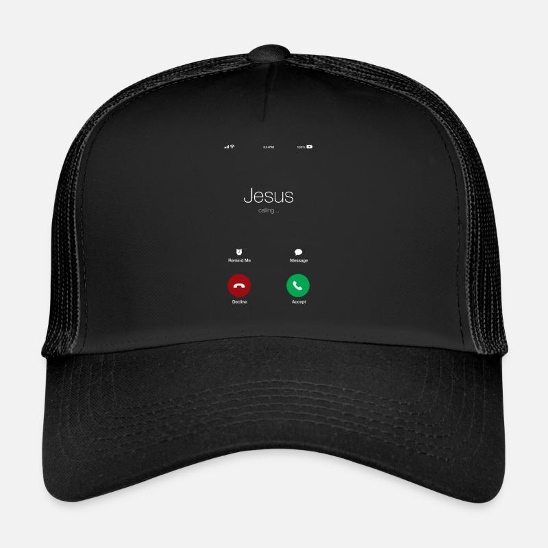 Jesus Is Calling Gott Ruft Religion Bibel Geschenk Trucker Cap