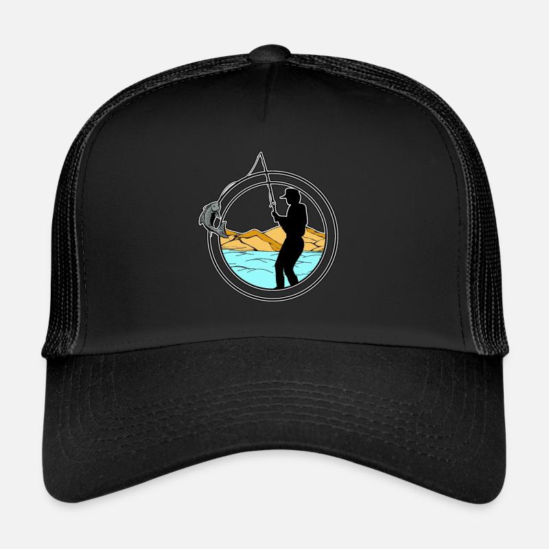 Pêcheur - pêcheur - Casquette trucker  - noir/noir