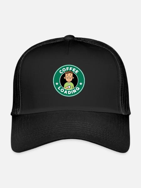 coffee loading - Trucker Cap - Schwarz/Schwarz