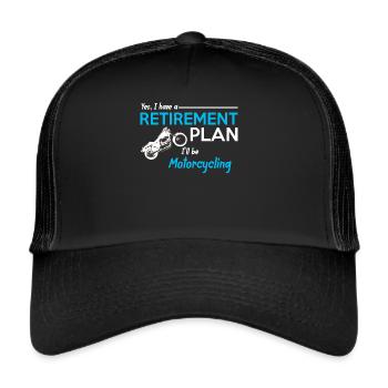 Biker Motorcyclist Motorcycle - Trucker Cap - black/black - Front