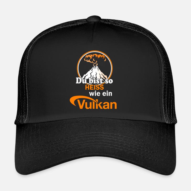 Tu es aussi chaud qu’un volcan - Casquette trucker  - noir/noir