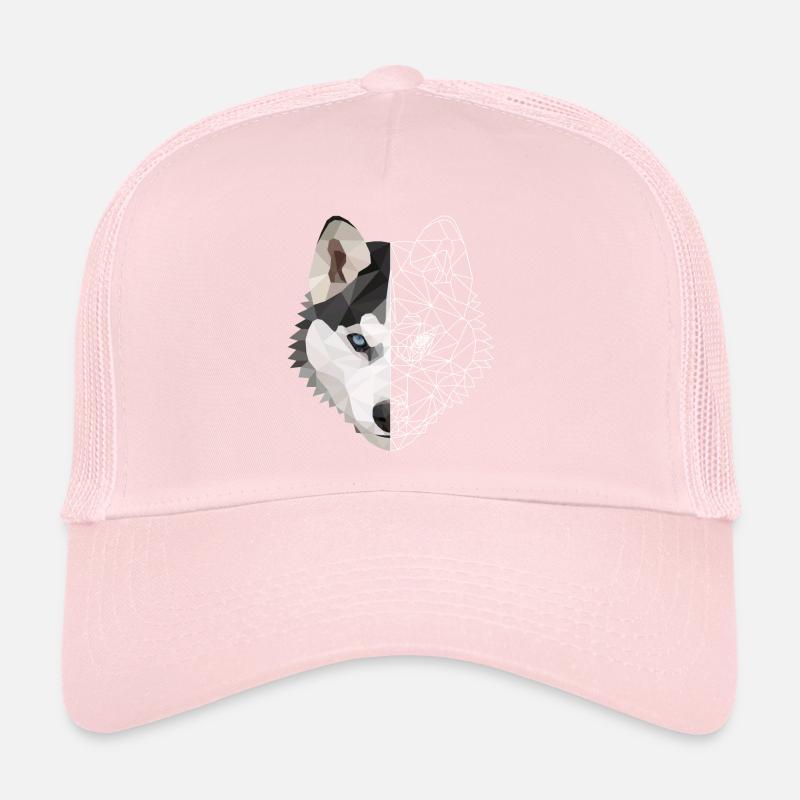 Husky Polygon Hund Eis Schnee Tierliebe Geschenk Trucker Cap