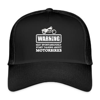 Biker Motorcyclist Motorcycle - Trucker Cap - black/black - Front