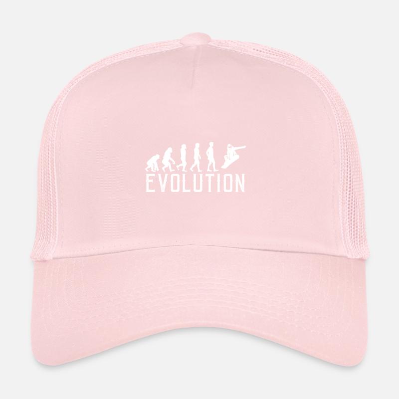 Snowboard Evolution Funny Snowboarding Trucker Cap