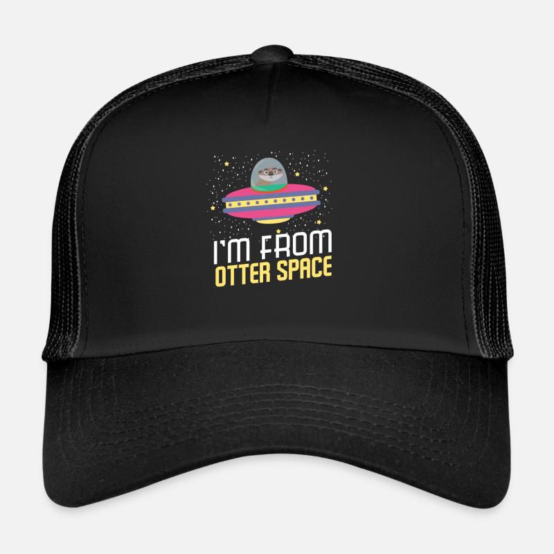 Je viens de l'espace Otter - Casquette trucker  - noir/noir