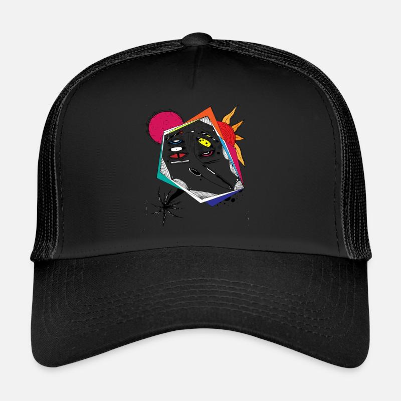 chemise de cadeau de visage d'art abstrait Casquette trucker 