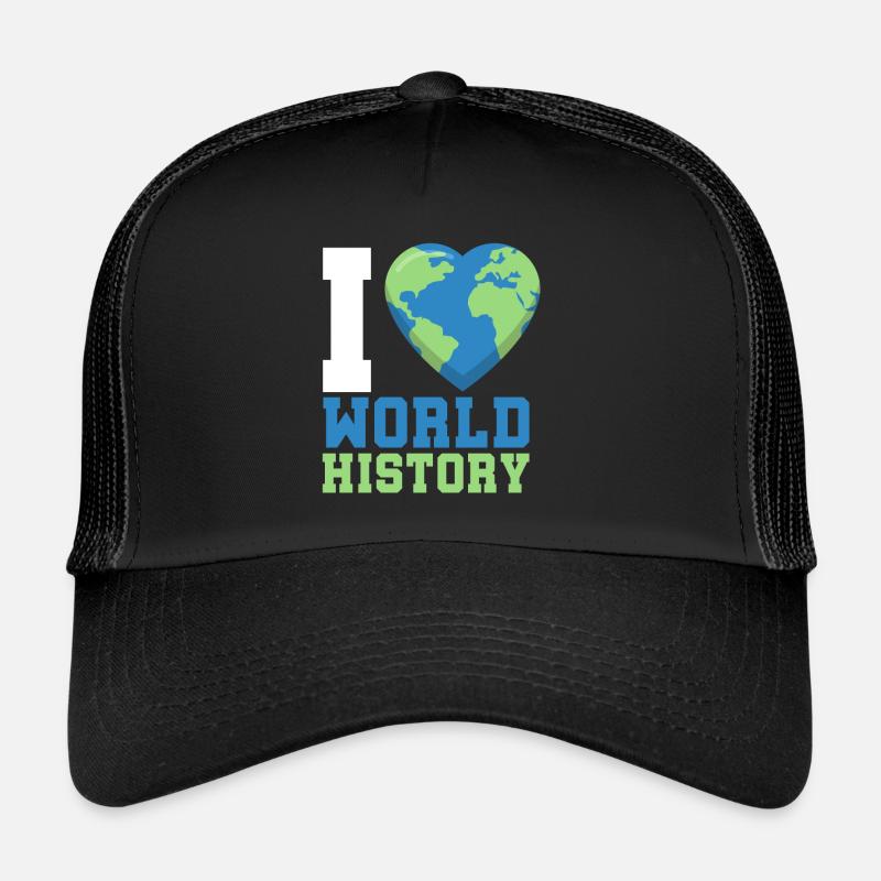 Weltgeschichte - Trucker Cap - Schwarz/Schwarz